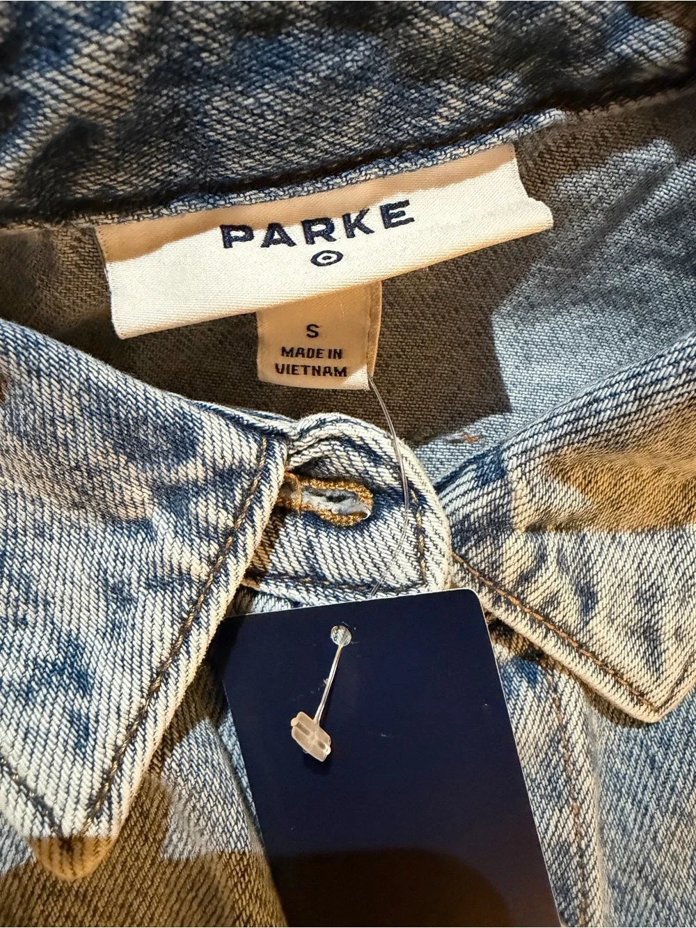 Parke Light Blue Denim Button-Down Shirt - Picture 3 of 4
